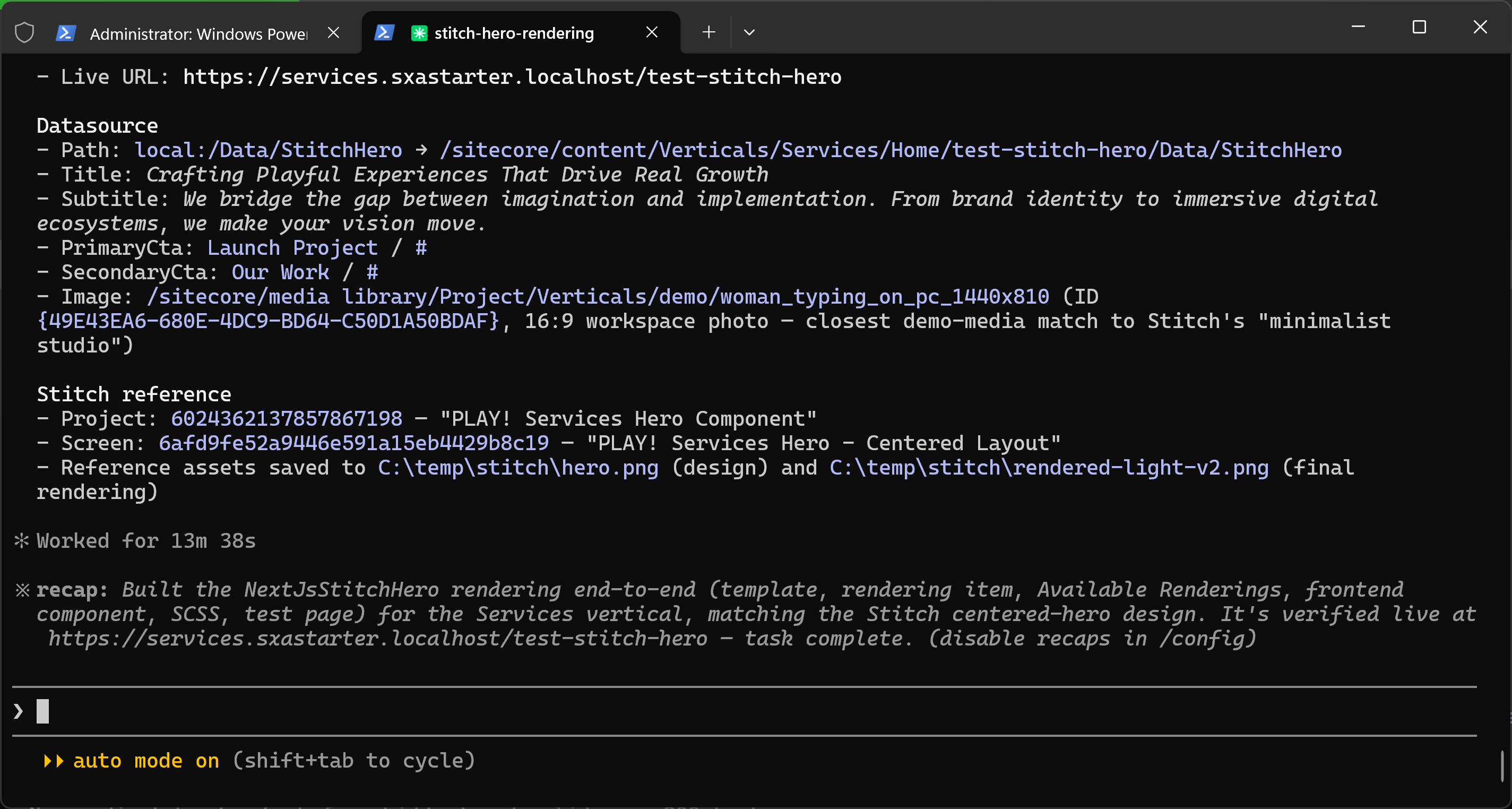 Generated Sitecore rendering code