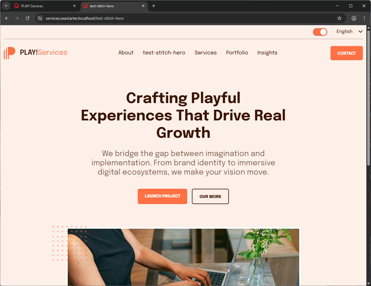 Final Sitecore rendering in the page
